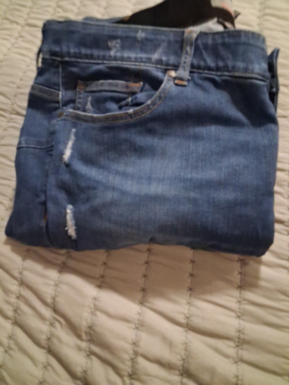 Men's Blue Distressed Denim Jeans